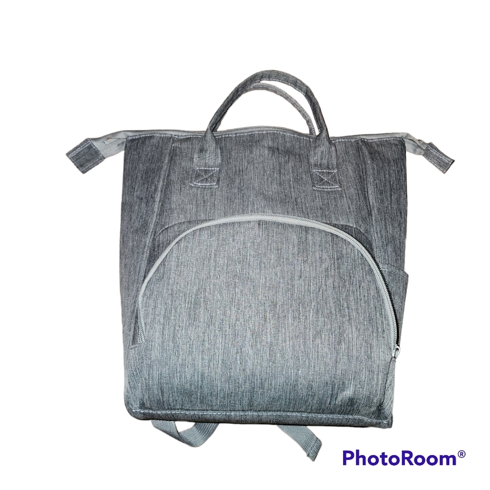 New Light gray insulated diaper bag backpack